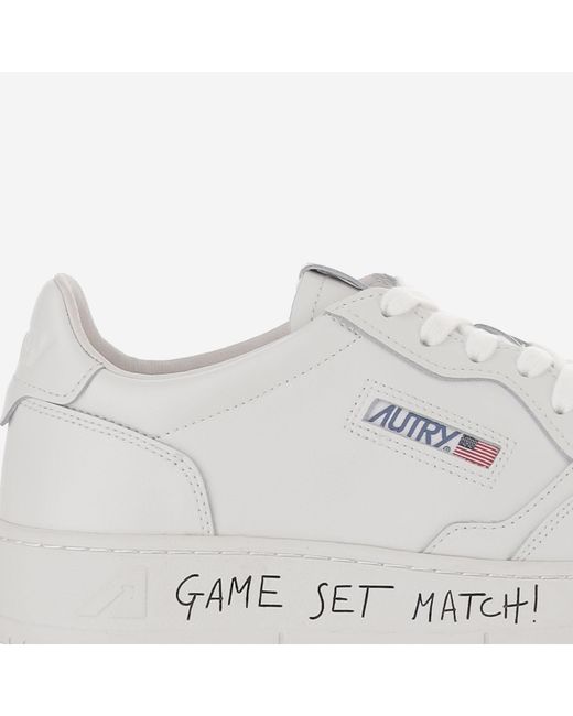 Autry White Sneakers Medalist Low Leather Trainers for men
