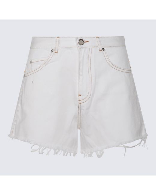 Pinko White Cotton Shorts