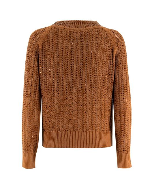 Ermanno Scervino Brown Sweater