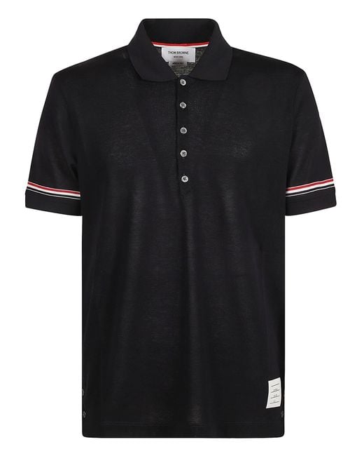 Thom Browne Black Polo Shirt for men