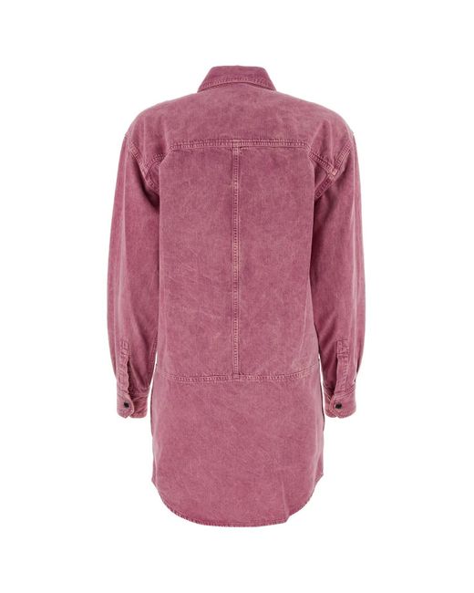 Isabel Marant Pink Denim Ilaya Shirt Dress