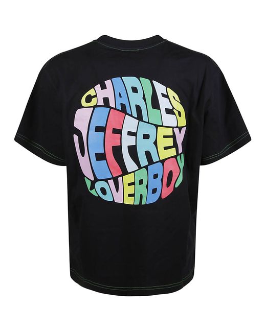 Charles Jeffrey Black Logo Print T-Shirt for men