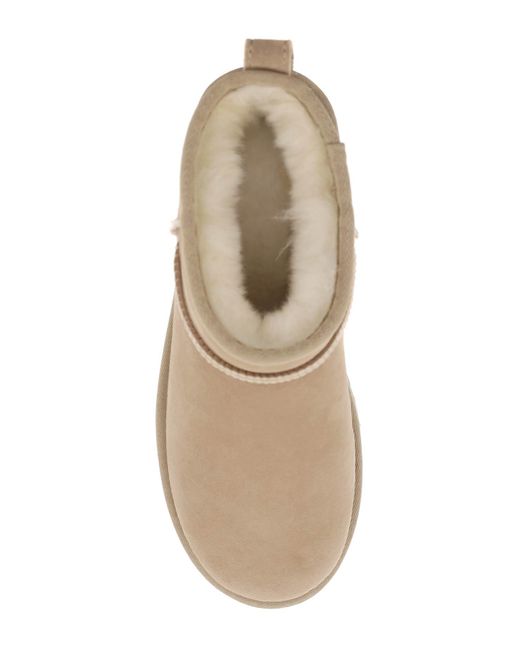 Ugg Natural 'classic Ultra Mini' Ankle Boots