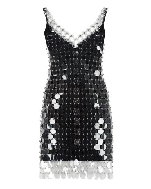 Rabanne Black Maxi Transparent Sequin Dress