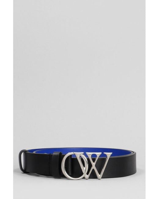 Off-White c/o Virgil Abloh Black Logo Leather Belt for men