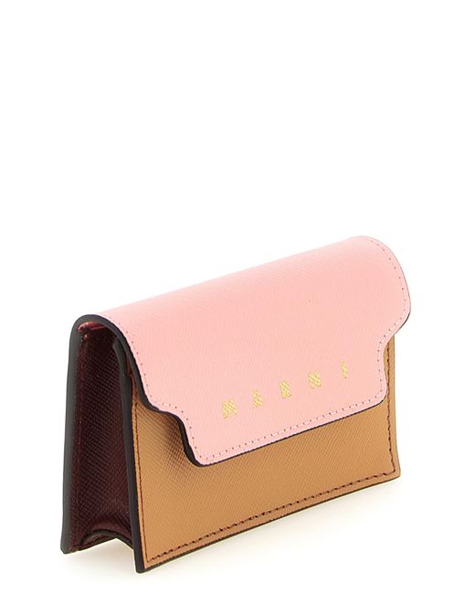 Marni Pink Logo Business Card Holder