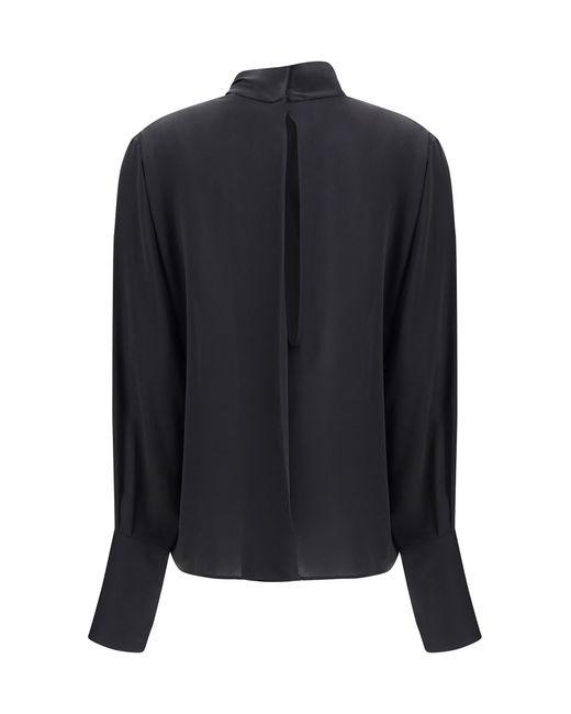 Tom Ford Blue Silk Georgette Blouse