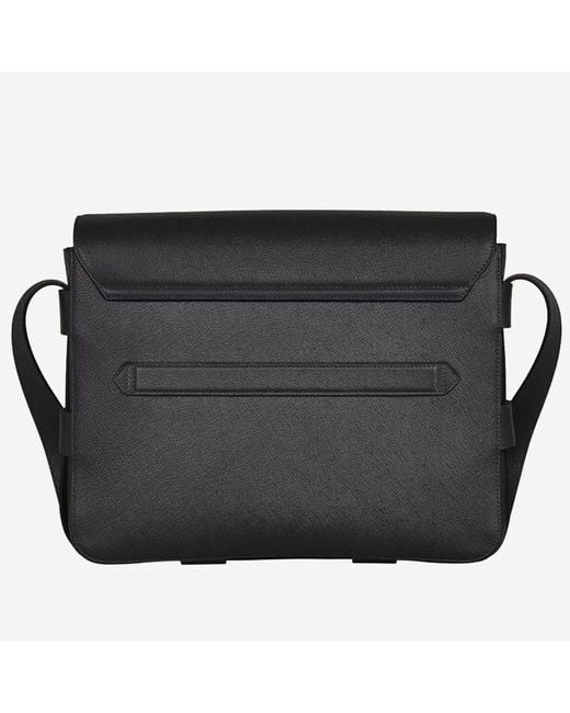 Montblanc Black Leather Shoulder Bag for men