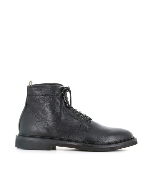 Officine Creative Black Lace Up Boot Hopkins Flexi/203 for men