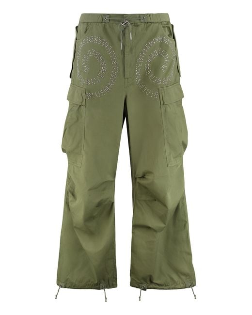 Bluemarble Green Cotton Cargo-Trousers for men