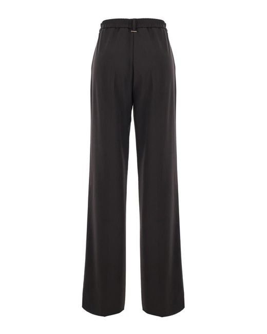 Twinset Black Trousers Tech Fabric Polyester