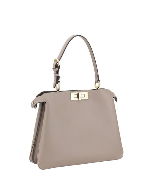 Fendi Gray Peekaboo Handbag