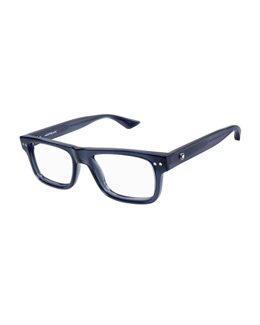 Montblanc Blue Mb0289O Linea Snowcap Eyeglasses for men