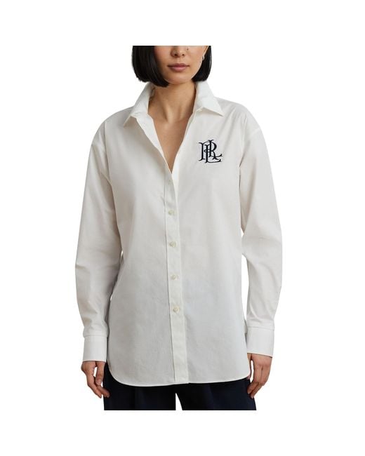 Polo Ralph Lauren White Kotta Long Sleeve Button Front Shirt