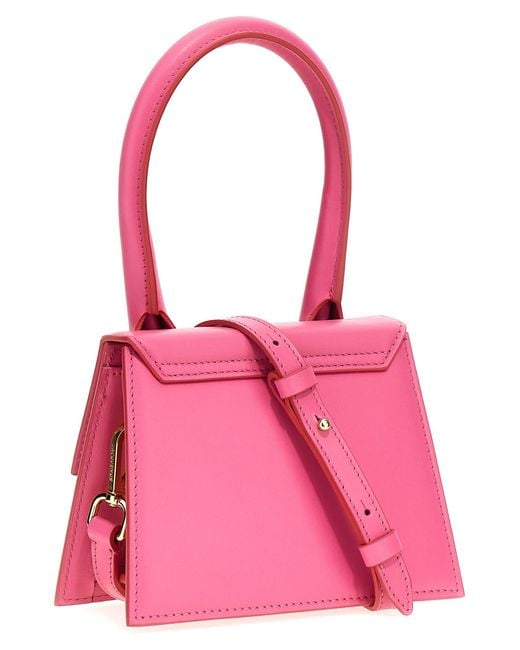 Jacquemus Pink Le Chiquito Moyen Hand Bags