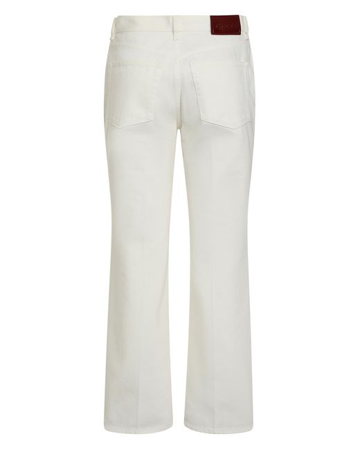 Gucci White Flared Trousers Polyester