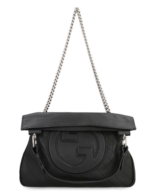 Gucci Black Blondie Leather Tote Lamb Bags