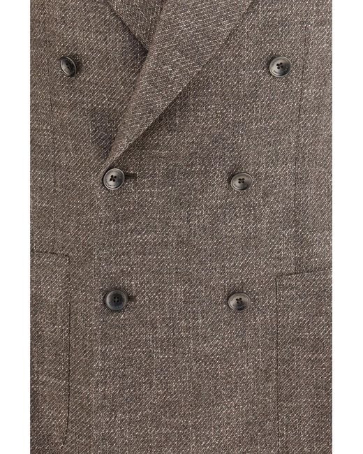 Tagliatore Gray Double Breasted Blazer Jacket for men