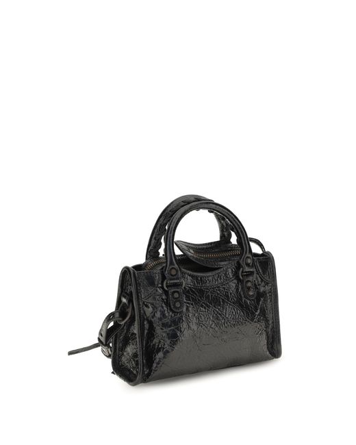 Balenciaga Black Handbag Le City Nano Lambskin Handbags