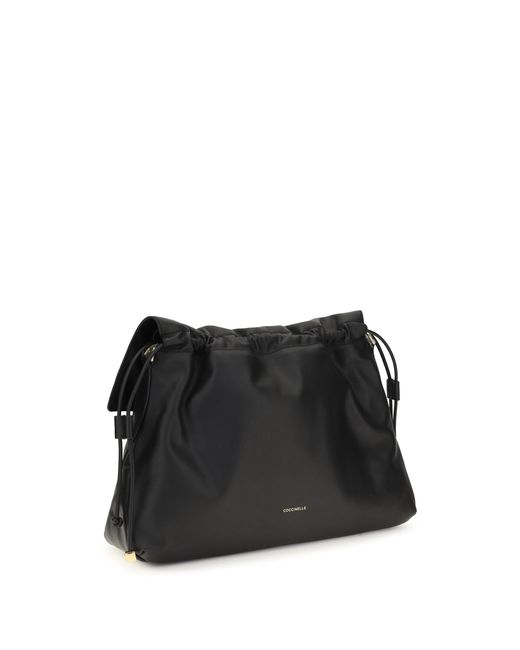 Coccinelle Black Medium Lidia Shoulder Bag Calf Leather Bos Taurus