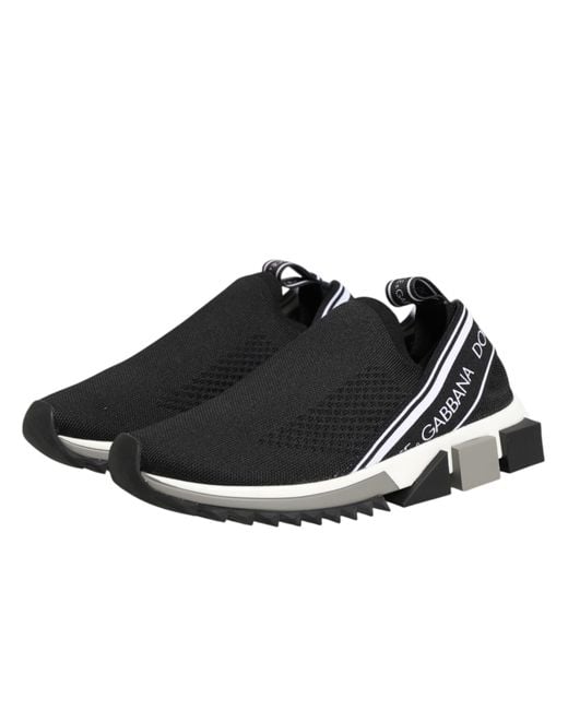 Dolce & Gabbana Black Slip On Sorrento Low Top Sneakers Shoes 05+Pa+Pl+Vi