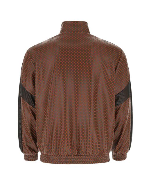 Koche Brown Polyester And Synthetic Leather Sweatshirt