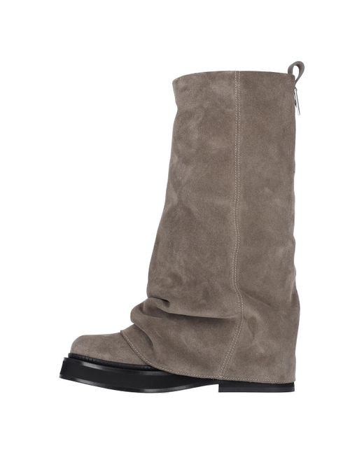 The Attico Brown Robin" Combat Boots