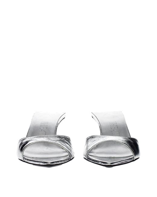 The Attico Metallic Leather Flat Sandals
