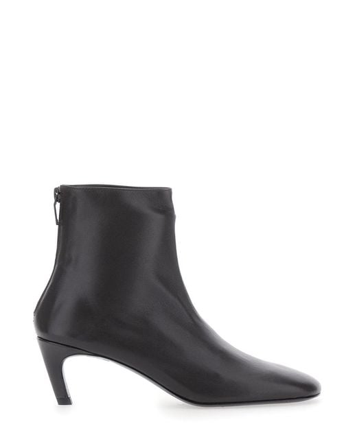 Totême Black Ankle Boots Leather