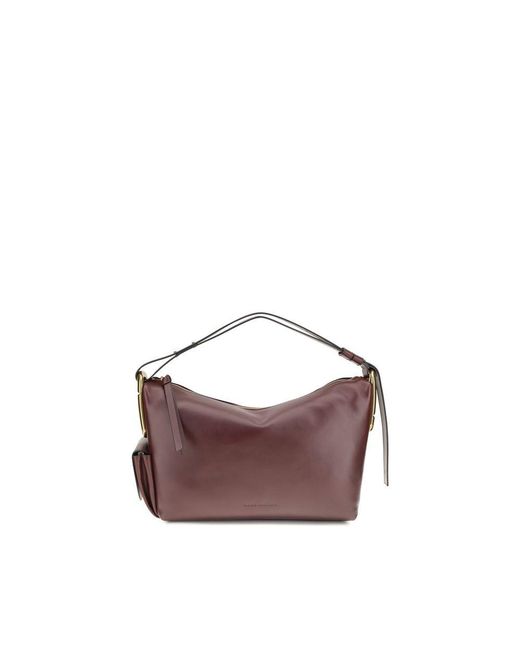 Marc Jacobs Purple Bordeaux Calf Leather Bos Taurus Shoulder Bag