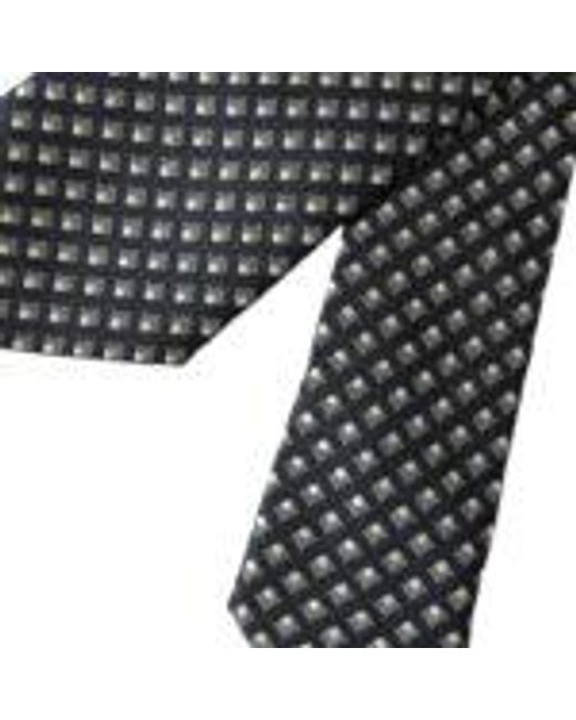 Dolce & Gabbana Gray 100% Silk Patterned Adjustable Tie for men