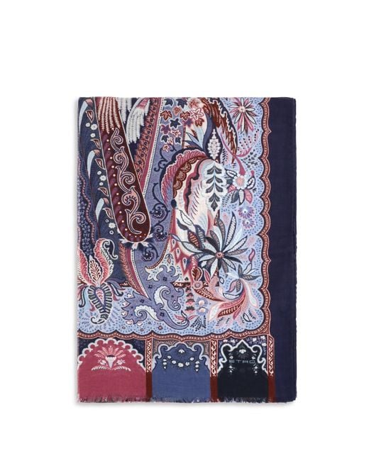 Etro Purple Orfeo Modal Scarf for men