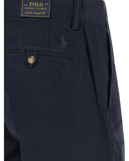 Ralph Lauren Blue Stretch Classic Fit Chino Short for men