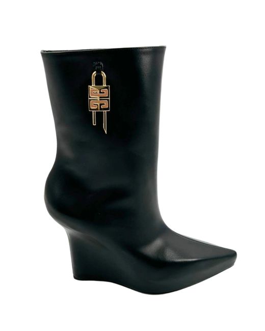 Givenchy Black G-Lock 80Mm Wedge Low Boots