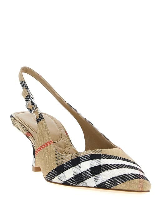 Burberry Metallic Slingback Pumps Birdie Check