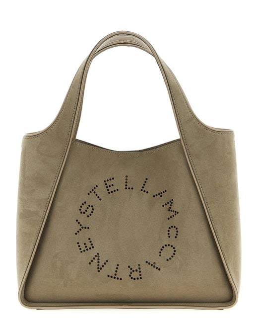 Stella McCartney Green Stella Logo Crossbody Bag Polyamide