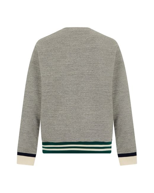 Prada Gray Crew Neck Cotton Sweatshirt Sweatshirts for men