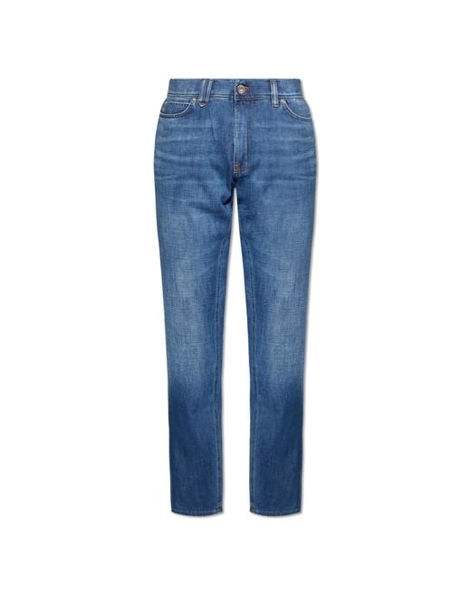 Brioni Blue Jeans With Straight Legs for men
