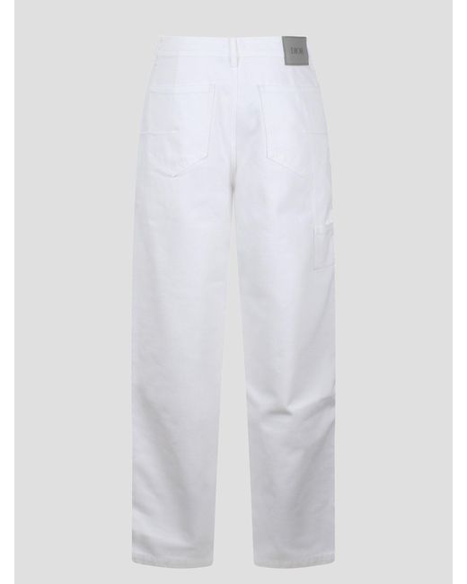 Dior White Carpenter Jeans for men