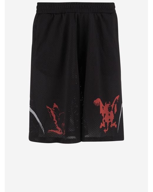 44 Label Group Black Y2K Cotton Shorts for men
