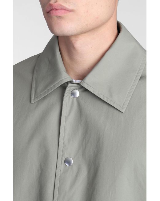 Jil Sander Natural Shirt Jacket With Logo for men