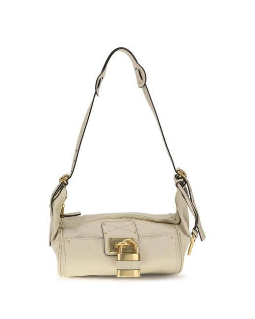 Chloé Natural Small Paddington Shoulder Bag Calf Leather Bos Taurus