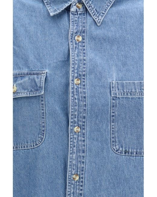 E.L.V. Denim Blue Denim Shirt Cotton