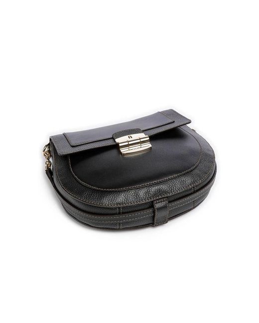 Furla Black Leather Bags Crossbody-Bags