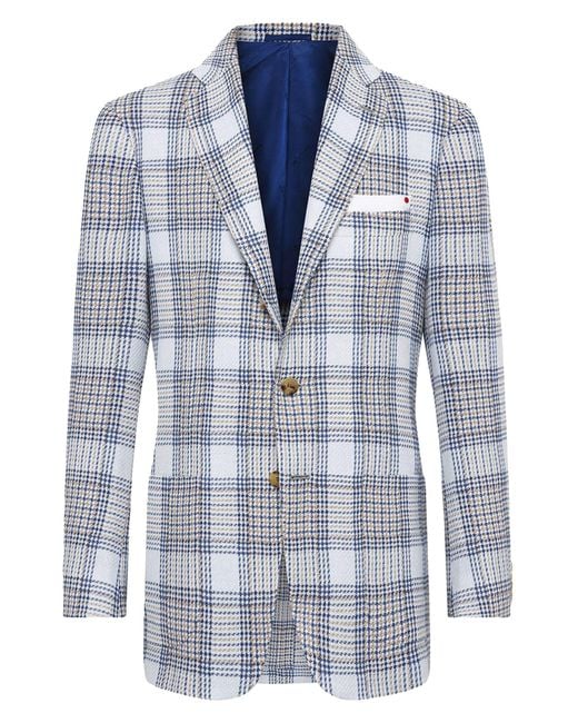 Kiton Blue Jacket Cashmere for men