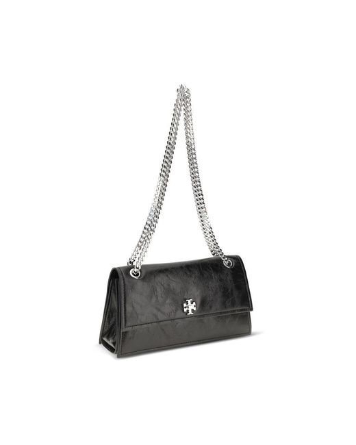 Tory Burch Black Suede Leather Shoulder Bag
