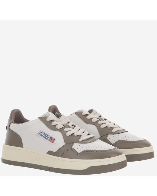 Autry White Sneakers Medalist Low Leather Trainers for men