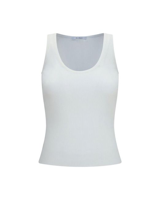Max Mara Blue Viscose Tank Tops