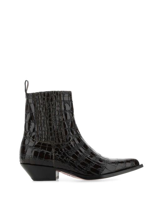Sonora Boots Black Leather Hidalgo Ankle Boots