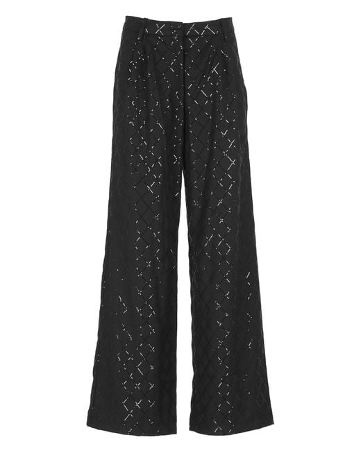 ROTATE BIRGER CHRISTENSEN Black Viscose Pants